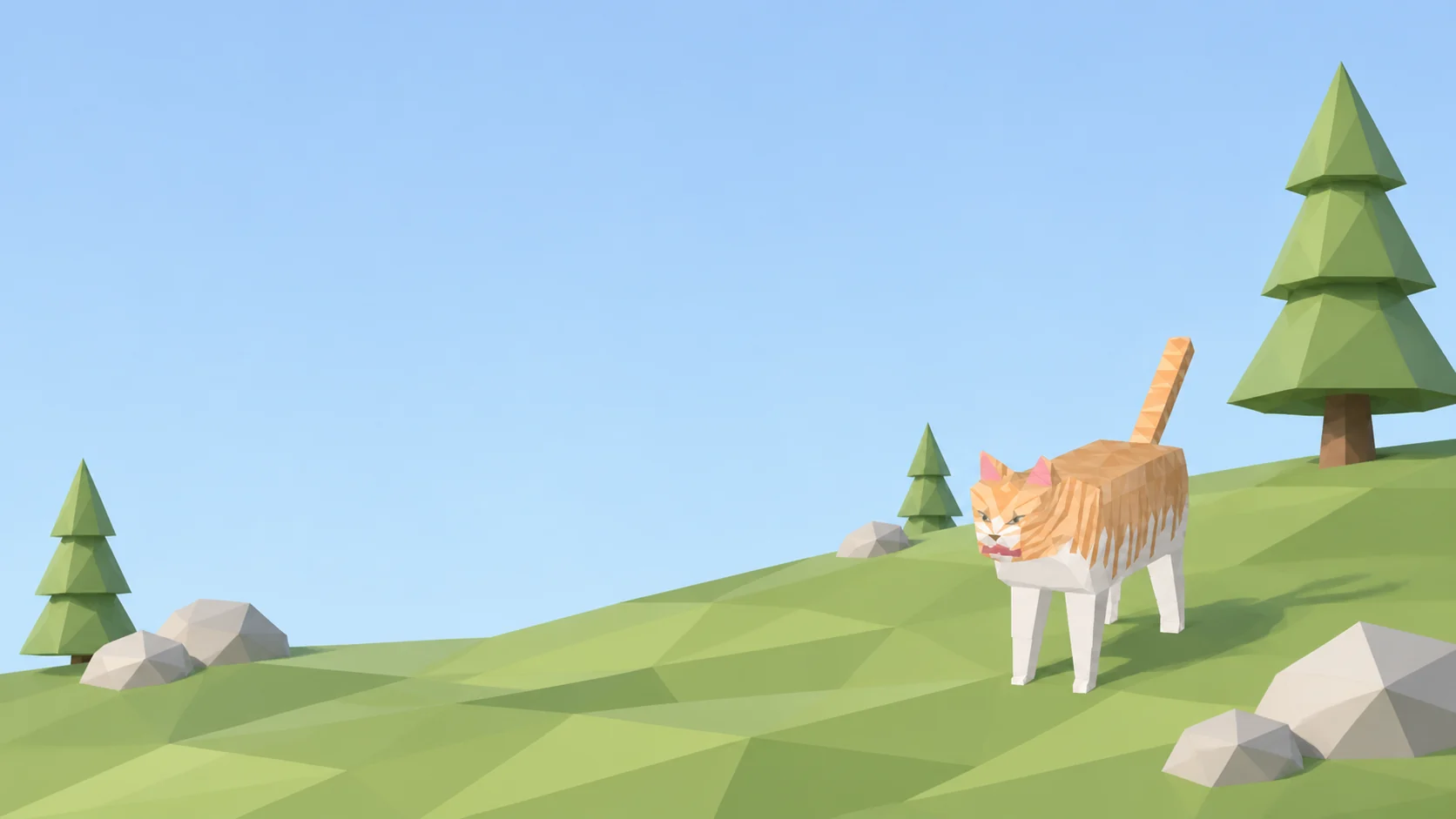 Low poly hillside
