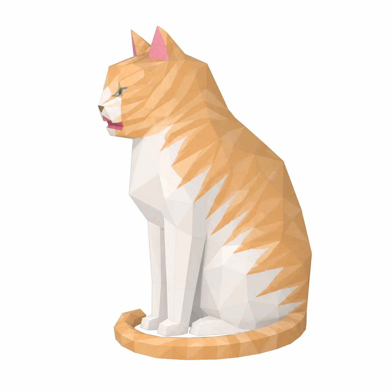 Low Poly Cat in profile